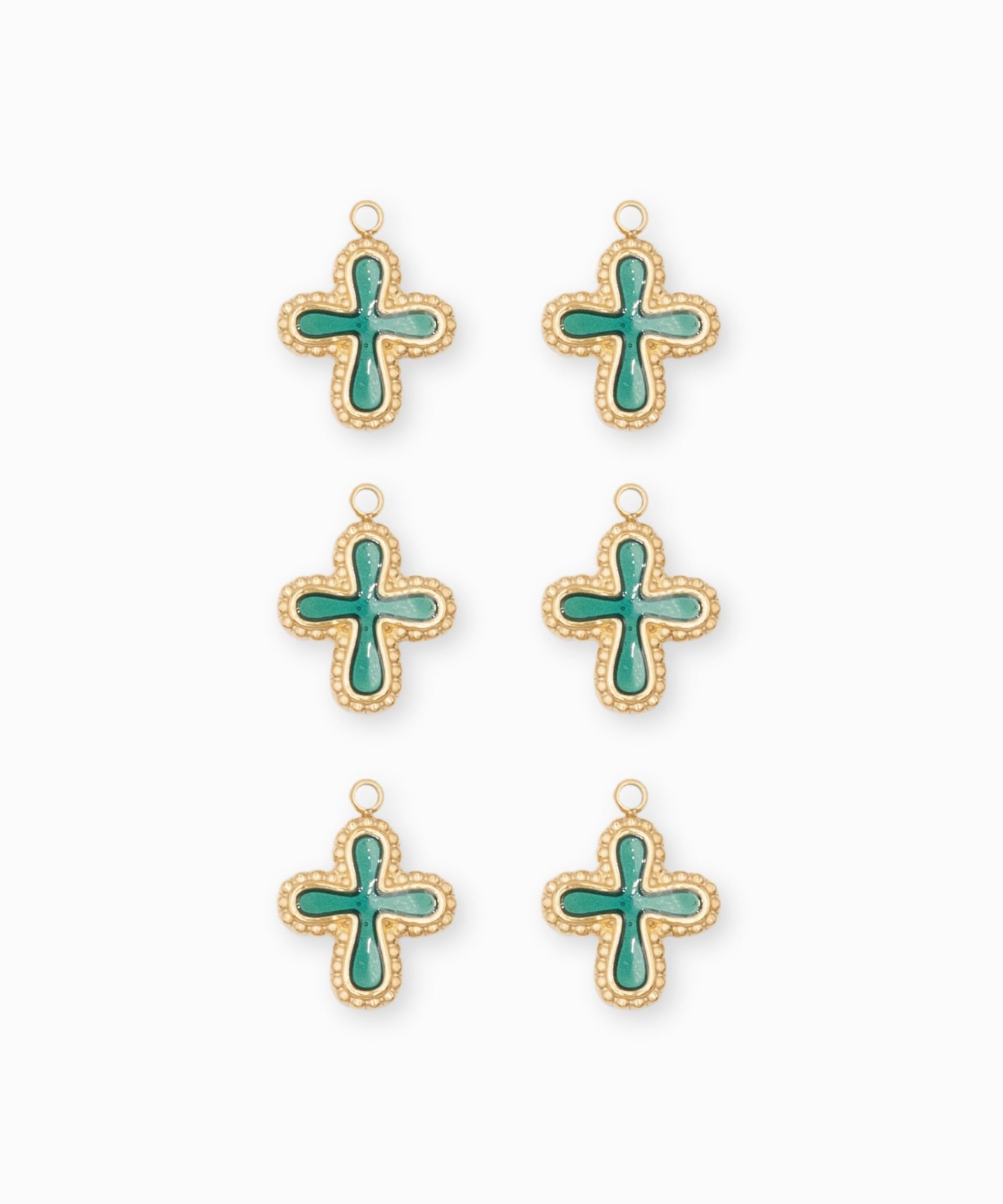 Pendentif croix arrondie 13x12mm