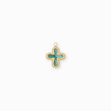Pendentif croix arrondie 13x12mm