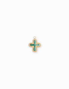 Pendentif croix arrondie 13x12mm