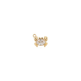 Pendentif crabe strass 8x10mm