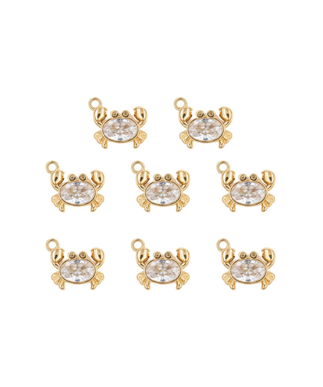 Pendentif crabe strass 8x10mm