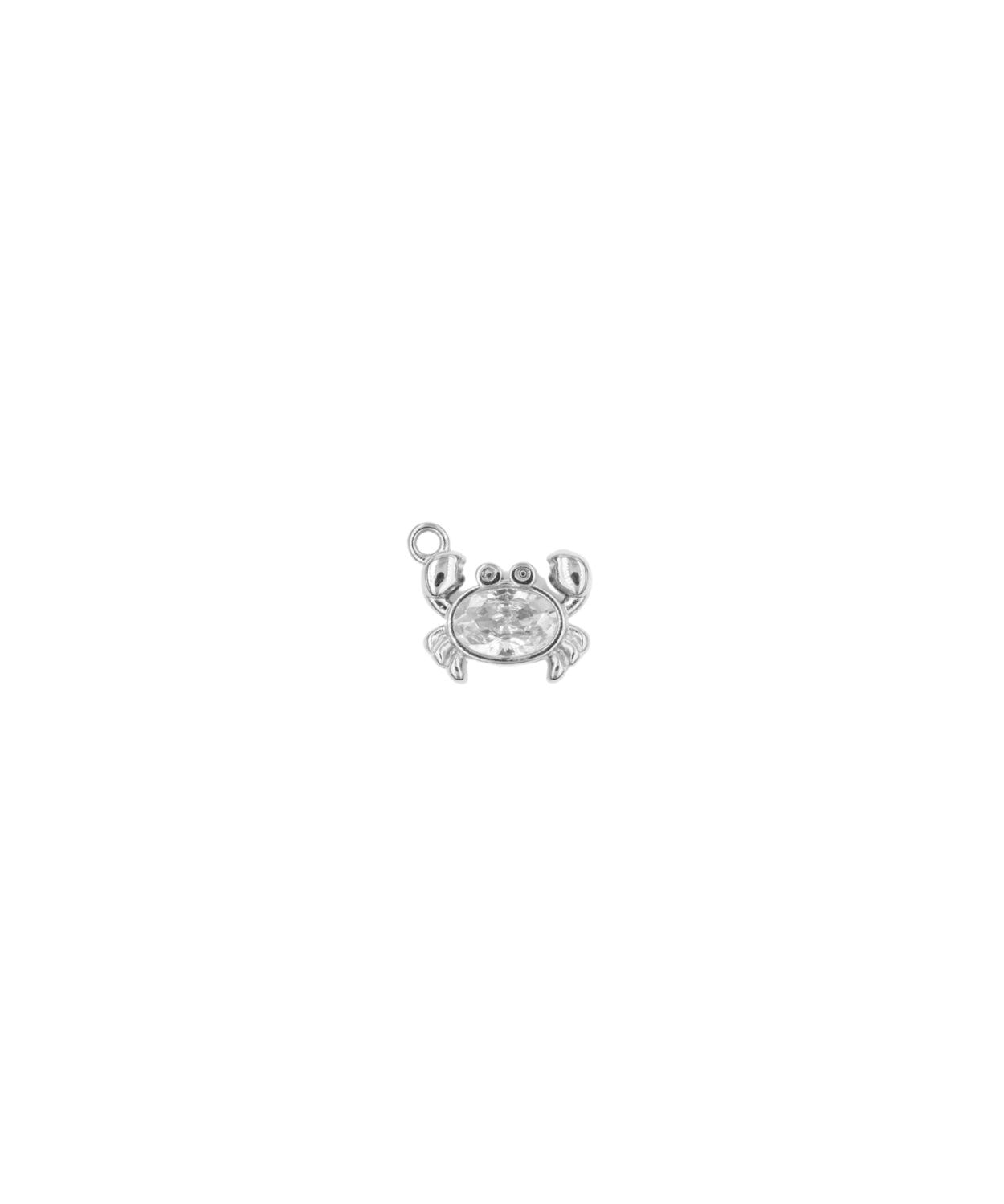 Pendentif crabe strass 8x10mm