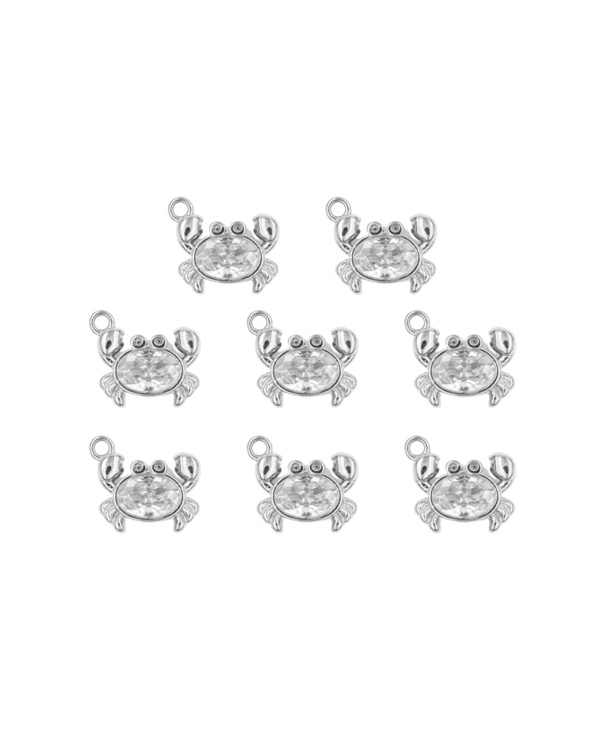 Pendentif crabe strass 8x10mm