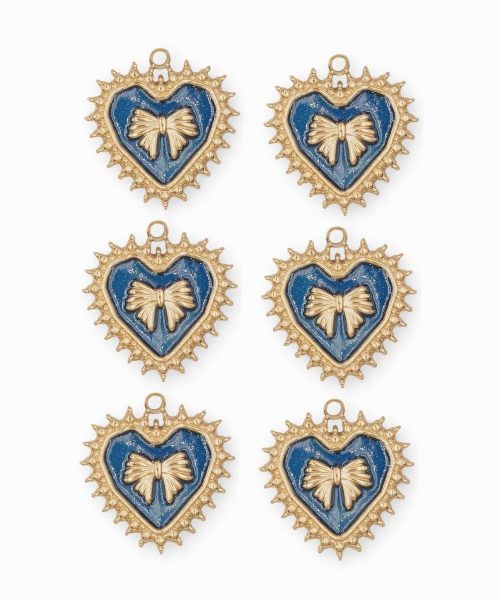 Pendentif coeur ruban 19.50x21mm - Doré