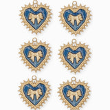 Pendentif coeur ruban 19.50x21mm - Doré