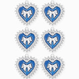 Pendentif coeur ruban 19.50x21mm - Rhodié