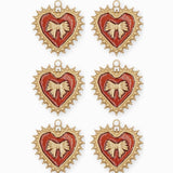 Pendentif coeur ruban 19.50x21mm - Doré