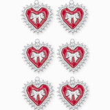 Pendentif coeur ruban 19.50x21mm - Rhodié