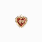 Pendentif coeur ruban 19.50x21mm - Doré