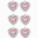 Pendentif coeur ruban 19.50x21mm - Rhodié