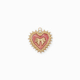 Pendentif coeur ruban 19.50x21mm - Doré