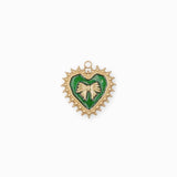 Pendentif coeur ruban 19.50x21mm - Doré