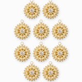 Pendentif rond margueritte strass 13mm