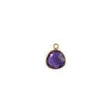 Pendentif pierre fine triangle 11mm - Doré