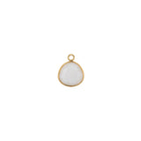 Pendentif pierre fine triangle 11mm - Doré