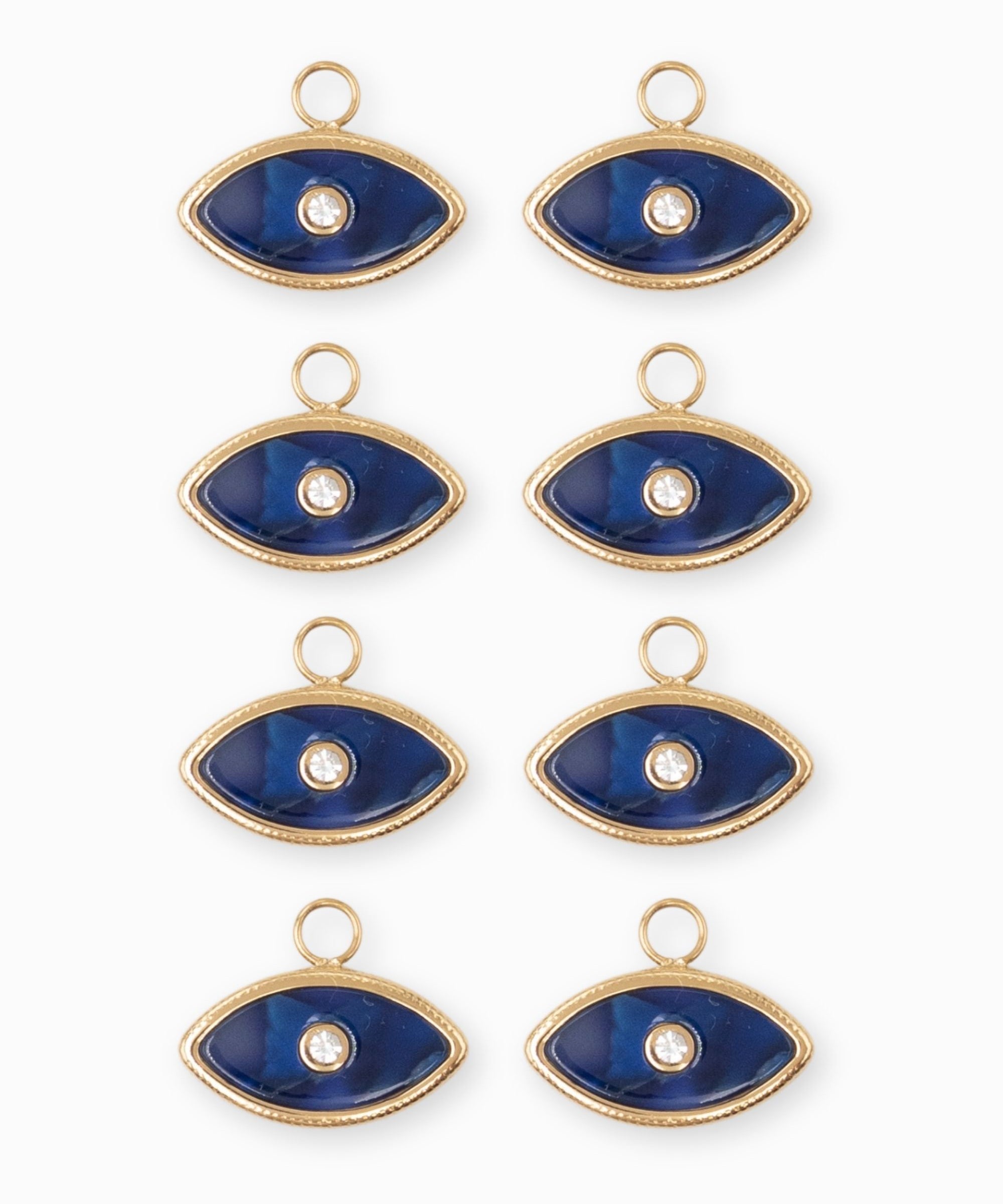 Pendentif oeil strass 9x12mm