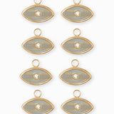 Pendentif oeil strass 9x12mm
