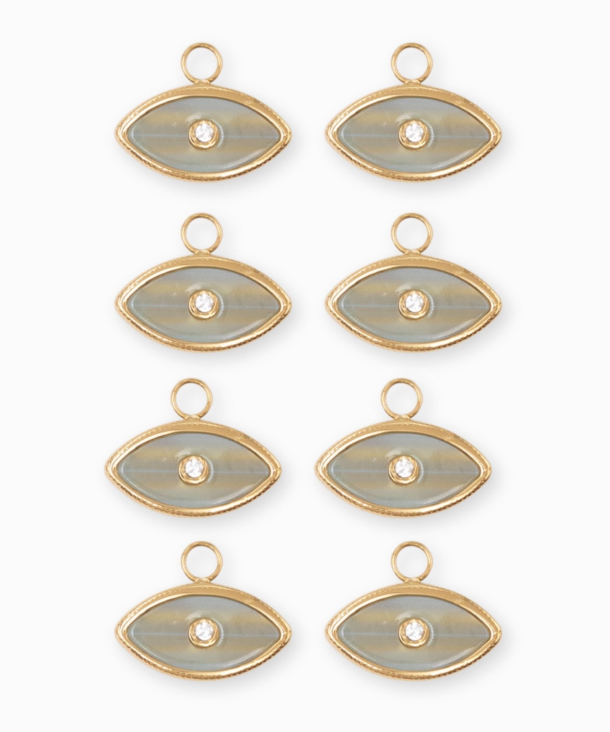 Pendentif oeil strass 9x12mm