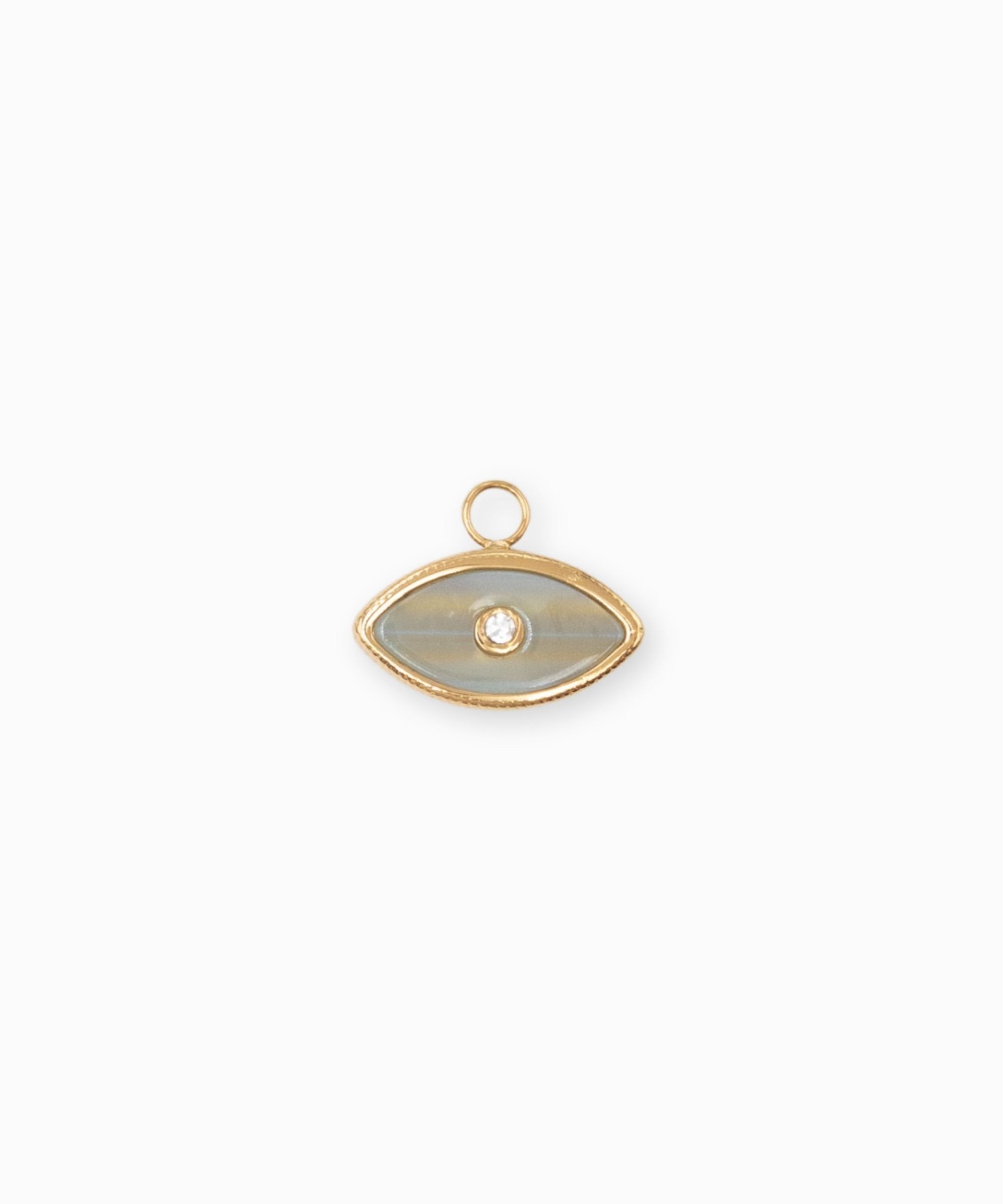 Pendentif oeil strass 9x12mm