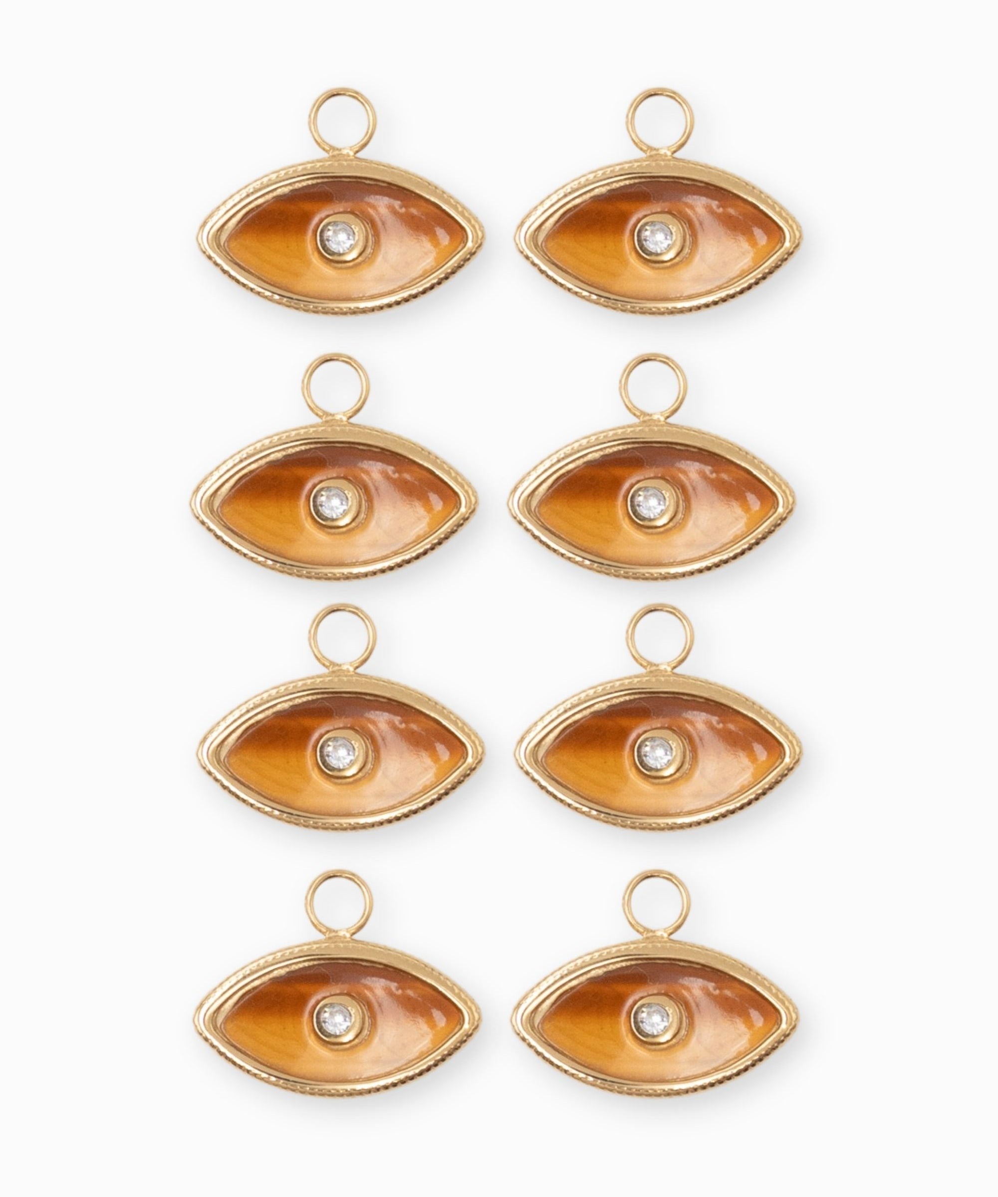 Pendentif oeil strass 9x12mm