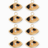Pendentif oeil strass 9x12mm
