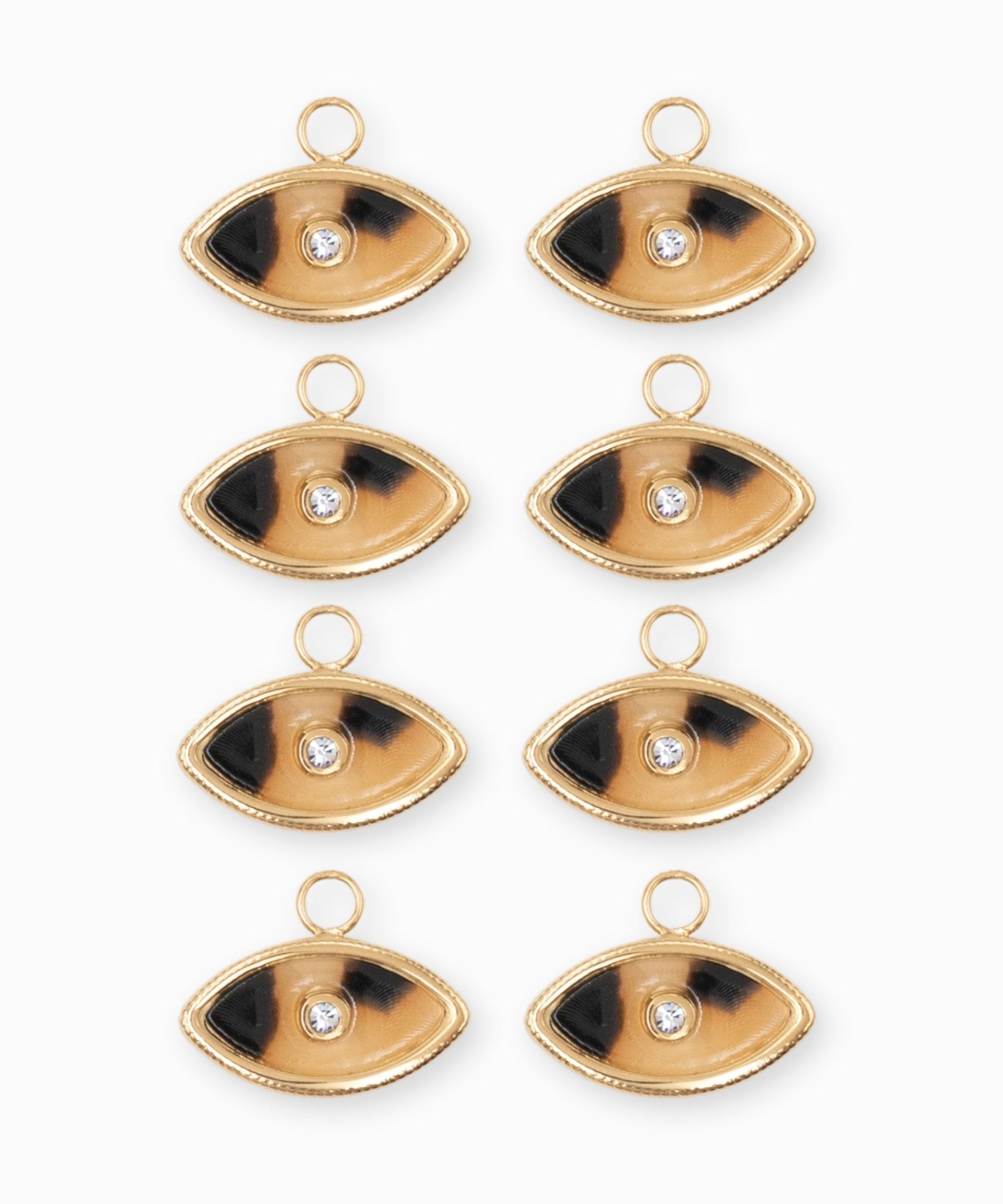 Pendentif oeil strass 9x12mm