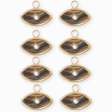 Pendentif oeil strass 9x12mm