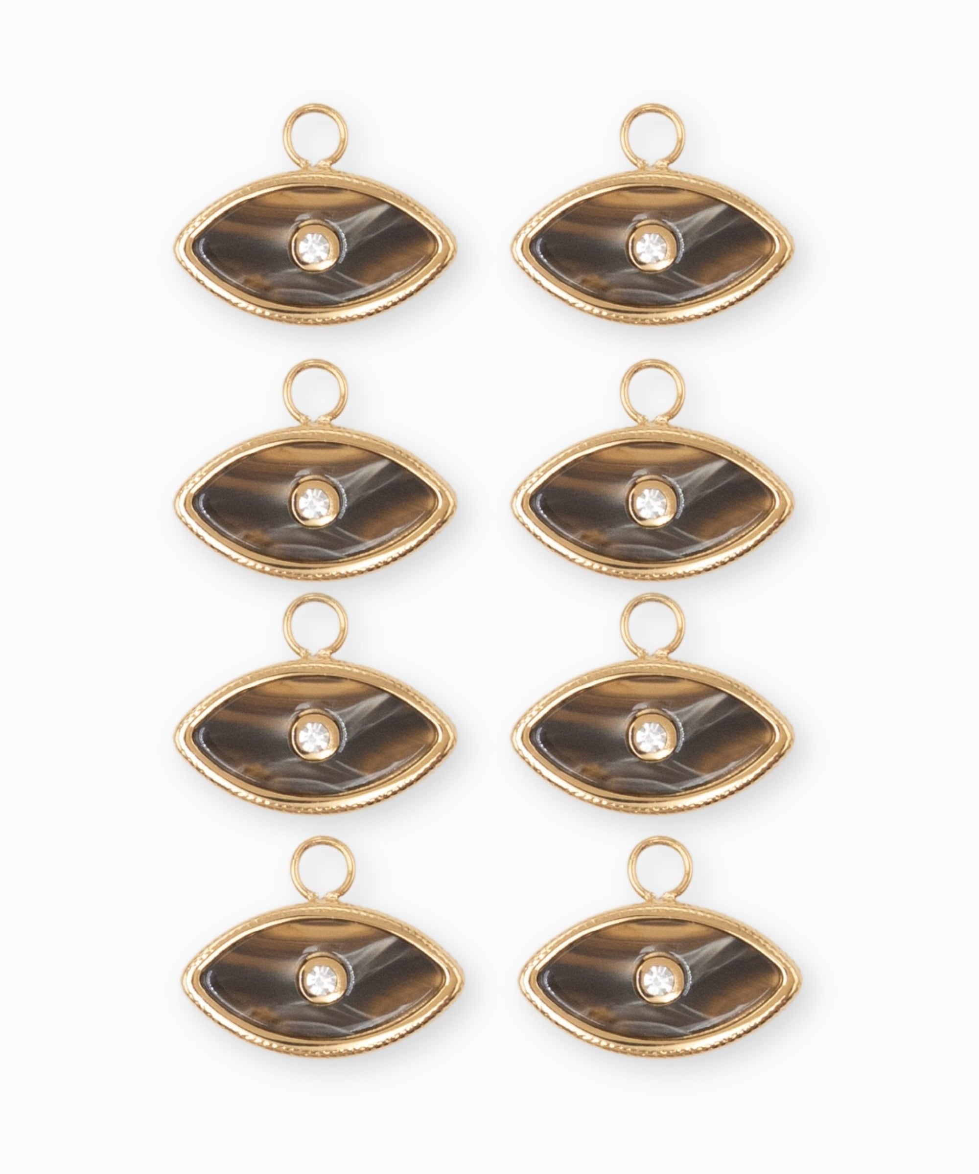 Pendentif oeil strass 9x12mm