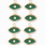 Pendentif oeil strass 9x12mm