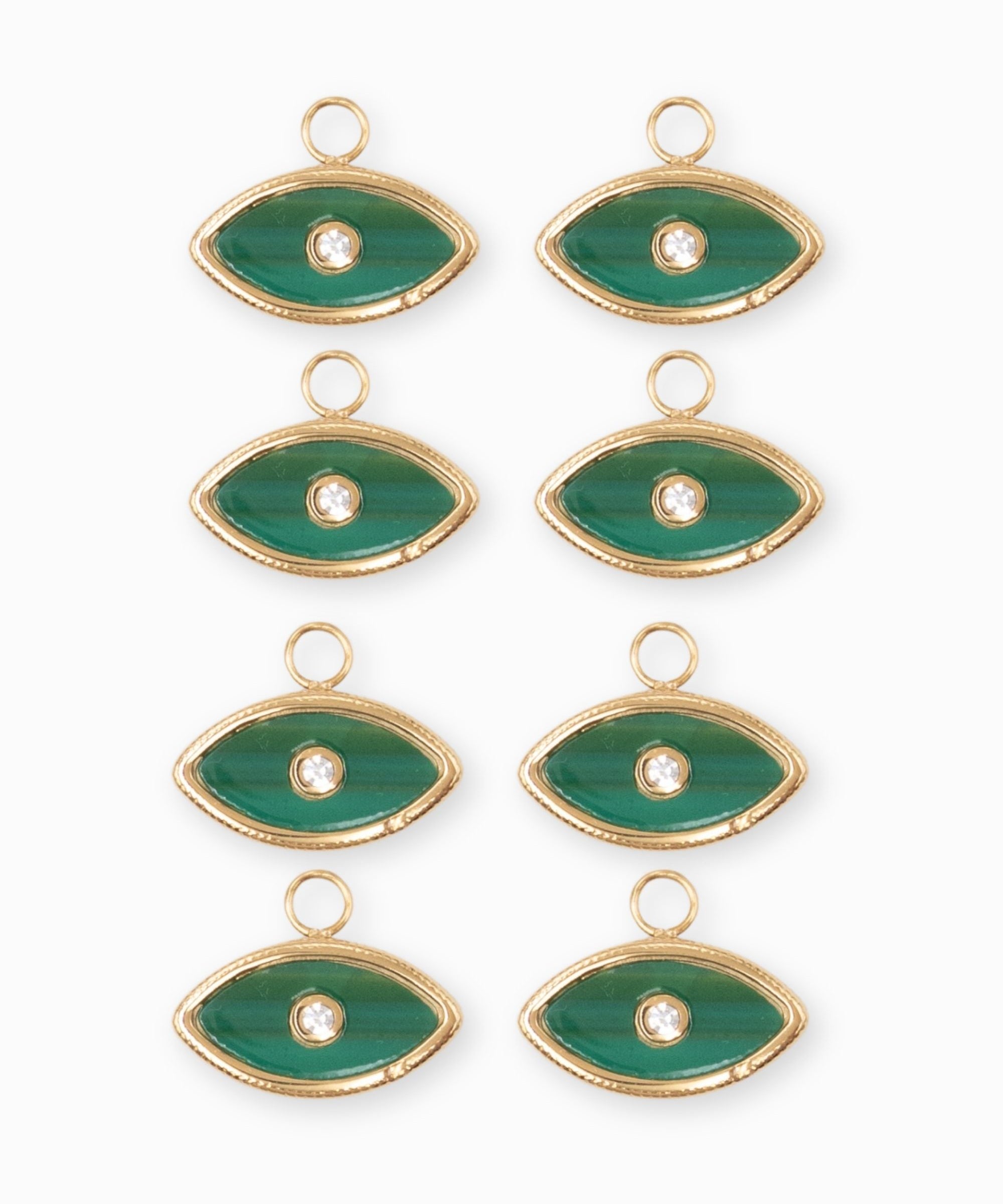 Pendentif oeil strass 9x12mm