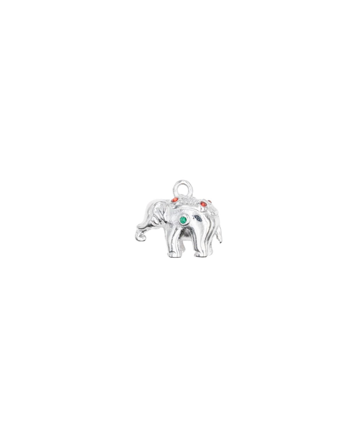 Pendentif éléphant strass 10x15mm
