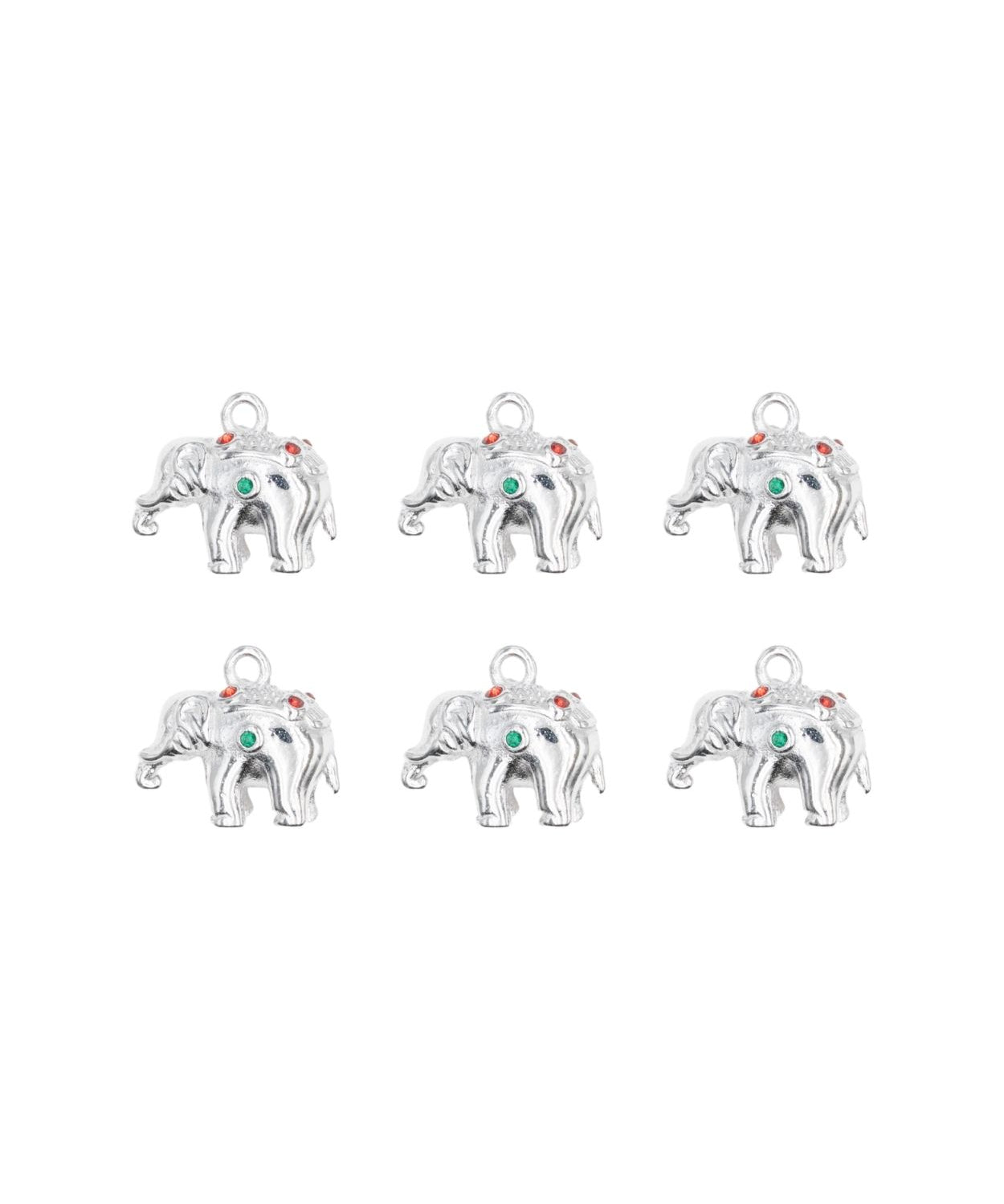 Pendentif éléphant strass 10x15mm