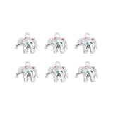 Pendentif éléphant strass 10x15mm