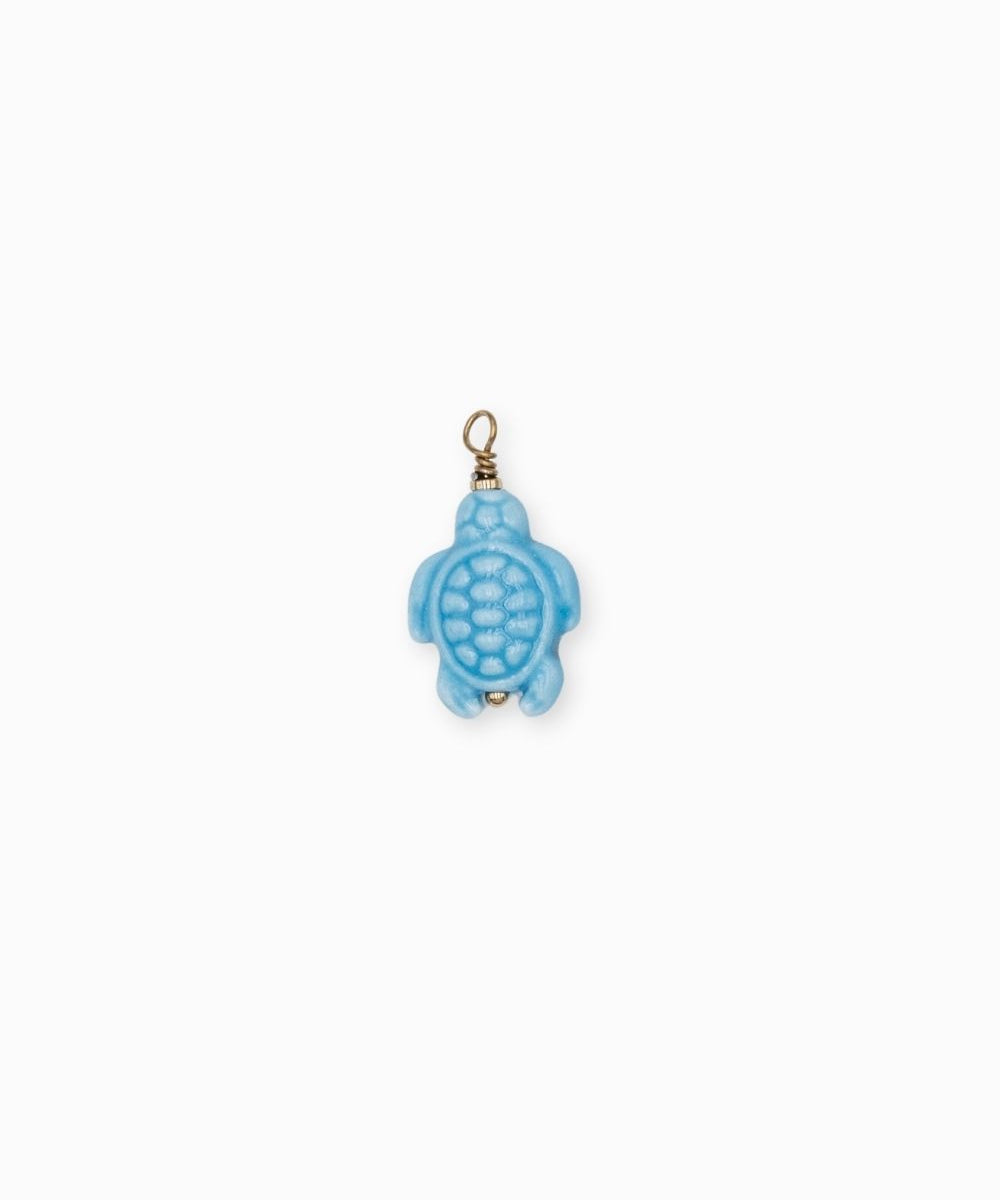 Pendentif tortue porcelaine 18x14mm