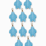 Pendentif tortue porcelaine 18x14mm