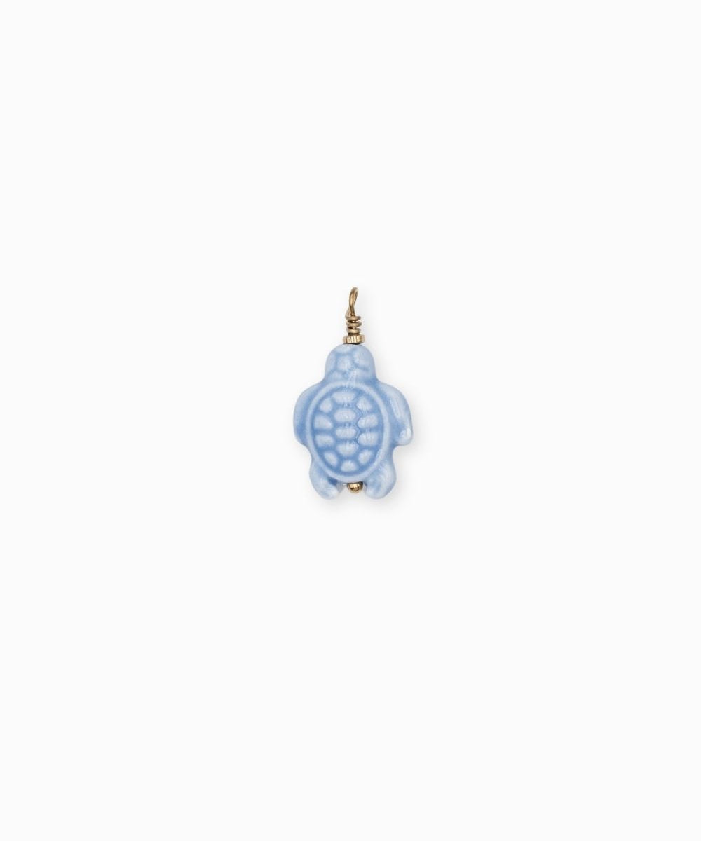 Pendentif tortue porcelaine 18x14mm