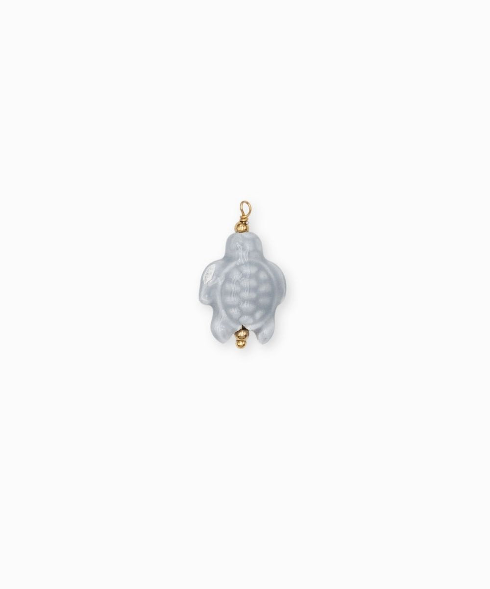 Pendentif tortue porcelaine 18x14mm