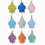 Pendentif tortue porcelaine 18x14mm - Lot mélangé