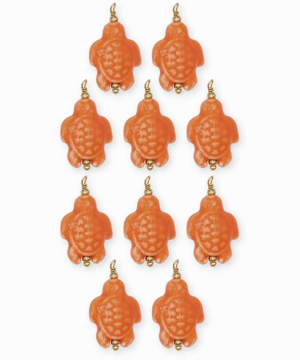 Pendentif tortue porcelaine 18x14mm