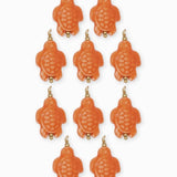 Pendentif tortue porcelaine 18x14mm