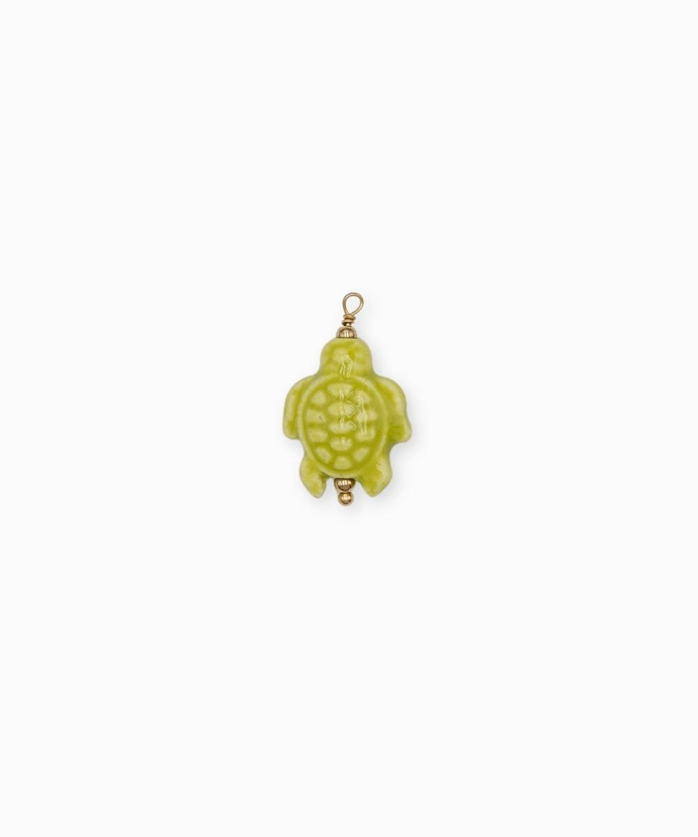 Pendentif tortue porcelaine 18x14mm