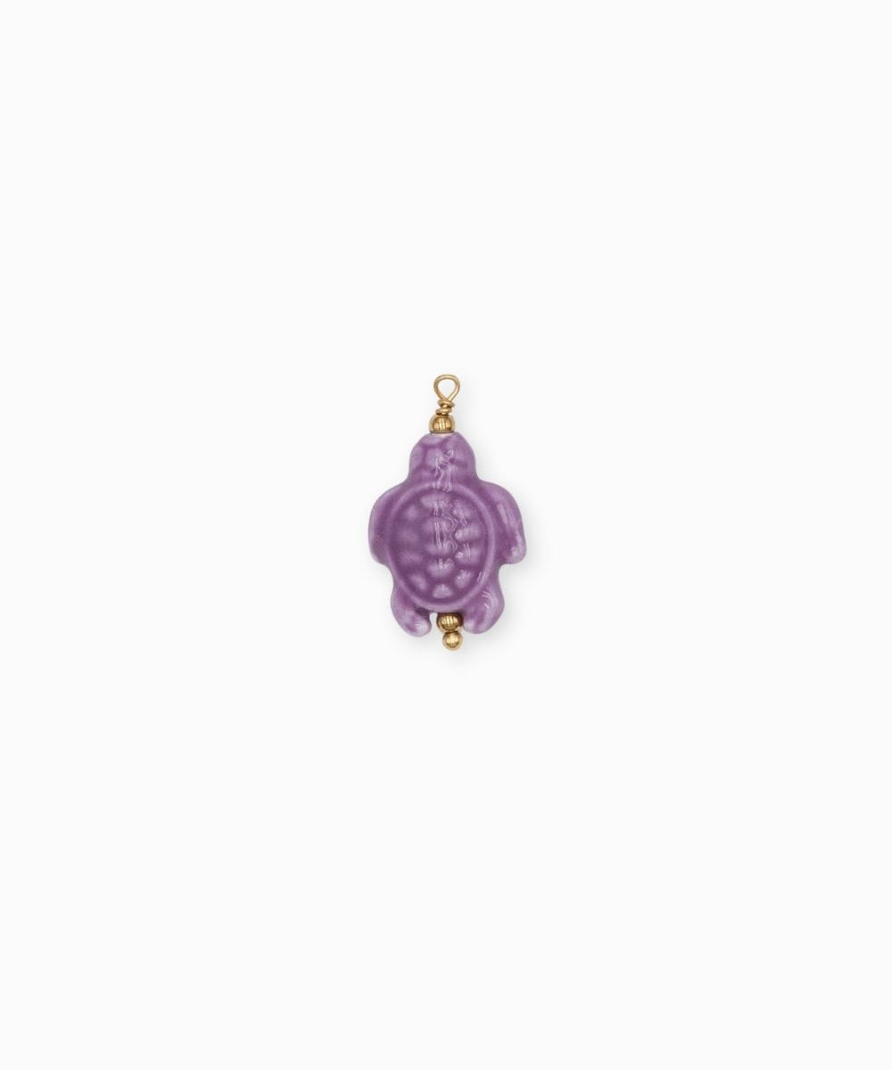 Pendentif tortue porcelaine 18x14mm