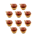Pendentif muffin chocolat 9mm