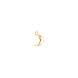 Pendentif lune strass 8x6mm