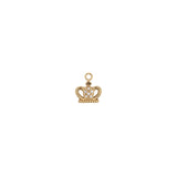 Pendentif couronne strass 7x9mm