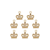 Pendentif couronne strass 7x9mm