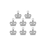 Pendentif couronne strass 7x9mm