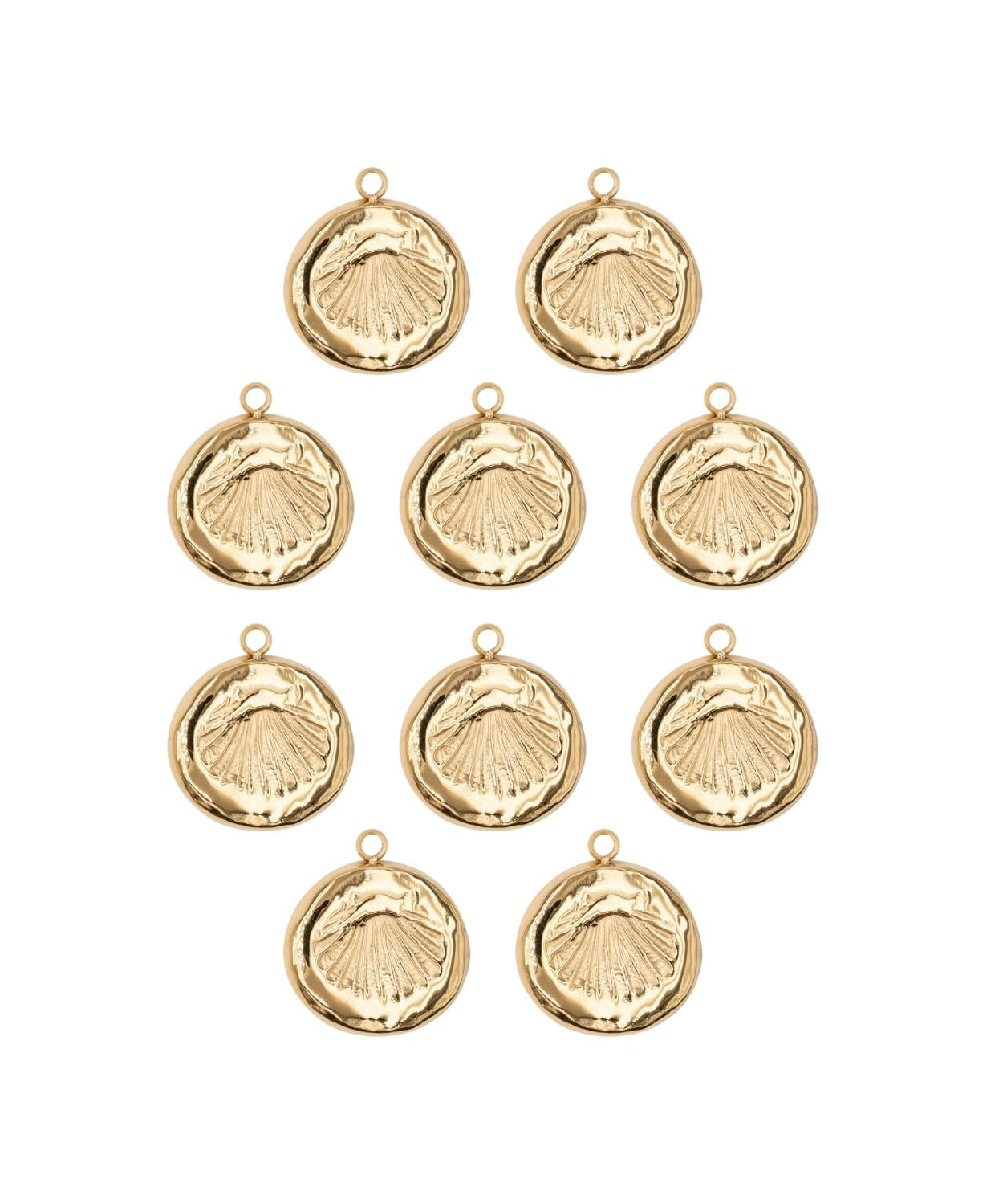 Pendentif en traces de coquillages 13.2x14mm