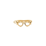 Pendentif lunettes coeur 19x8mm