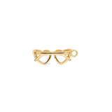Pendentif lunettes coeur 19x8mm